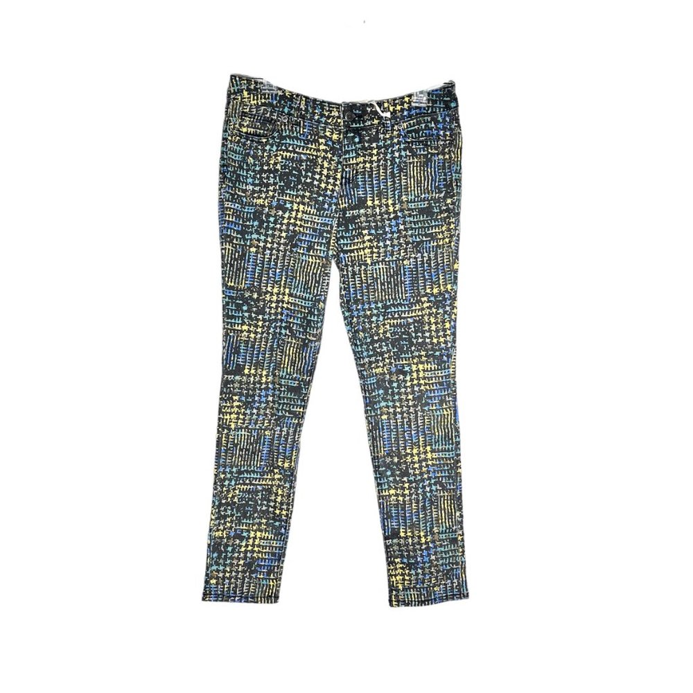 NWT The Limited Straight Lines Patterned Low Rise  Denim Size 6